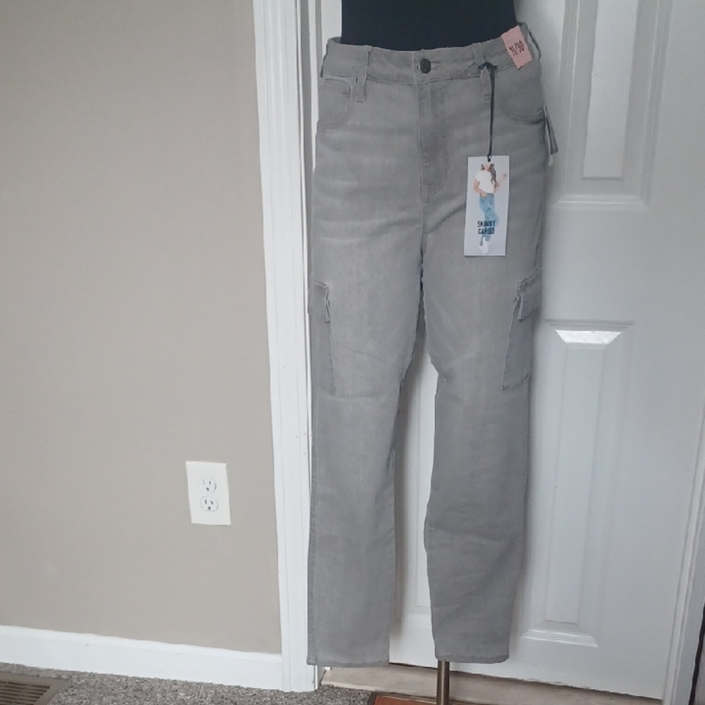 Celebrity Pink Light Gray Skinny Cargo Pants